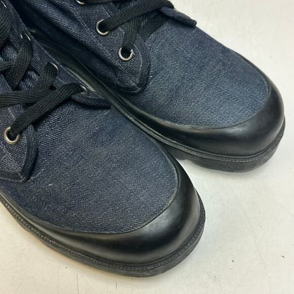 EUC Ralph Lauren Collection Purple Label Denim Double Buckle Boot RARE Italy 7 D main image 5